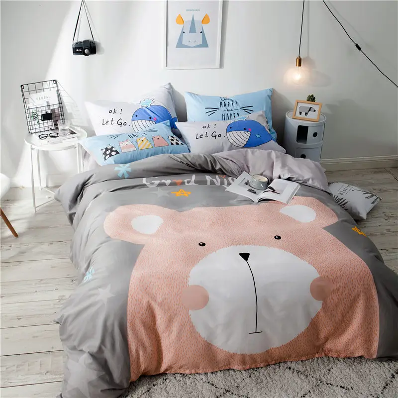 Cute bear print Cartoon style bedding set cotton fabric 3 or 4pcs Twin Full Queen Size duvet cover flatsheet pillowcase
Cute bear print Cartoon style bedding set cotton fabric 3 or 4pcs Twin Full Queen Size duvet cover flatsheet pillowcase