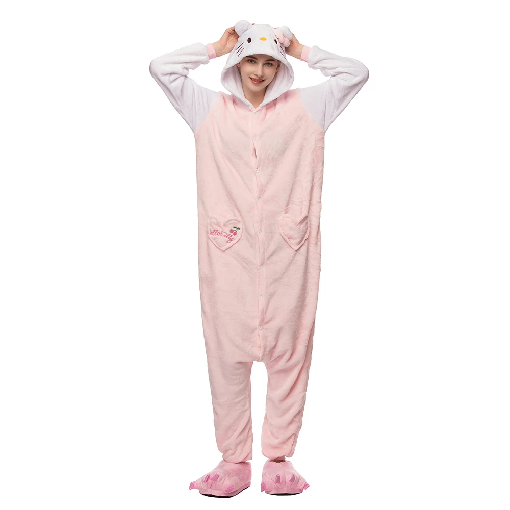 Winter Animal Sleepwear Pajamas Sets Adult Kigurumi Cat Pijamas Women Pyjamas Night Suit One Piece Hooded Warm Wear
Winter Animal Sleepwear Pajamas Sets Adult Kigurumi Cat Pijamas Women Pyjamas Night Suit One Piece Hooded Warm Wear