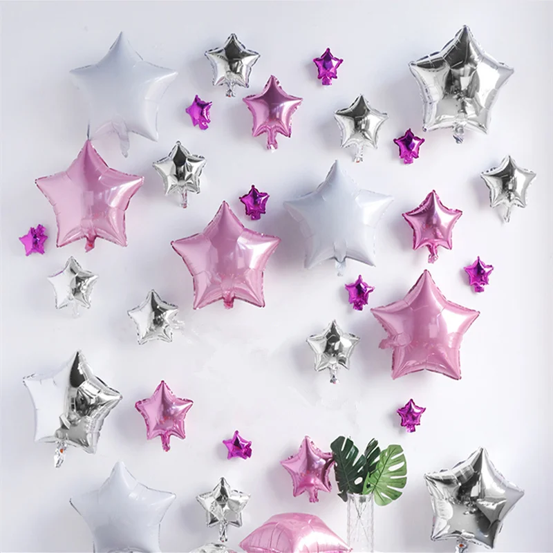 5pcs 18inch Rose gold Pink White Star Foil Balloons Happy Birthday Helium Balloons Wedding Birthday Decoration Globos Supplies
5pcs 18inch Rose gold Pink White Star Foil Balloons Happy Birthday Helium Balloons Wedding Birthday Decoration Globos Supplies