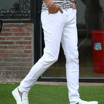 Men Stretch Jeans Fashion White Denim Trousers for Male Spring and Autumn Retro Pants Casual Men's Jeans Size 28-42
Men Stretch Jeans Fashion White Denim Trousers for Male Spring and Autumn Retro Pants Casual Men's Jeans Size 28-42
