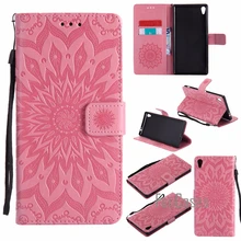 Padrão em relevo Caso sFor fundas Sony Xperia Capa XA F3212 F3216 caso sFor coque Sony Xperia Caso C6 6 polegada + Cartão titulares(China)