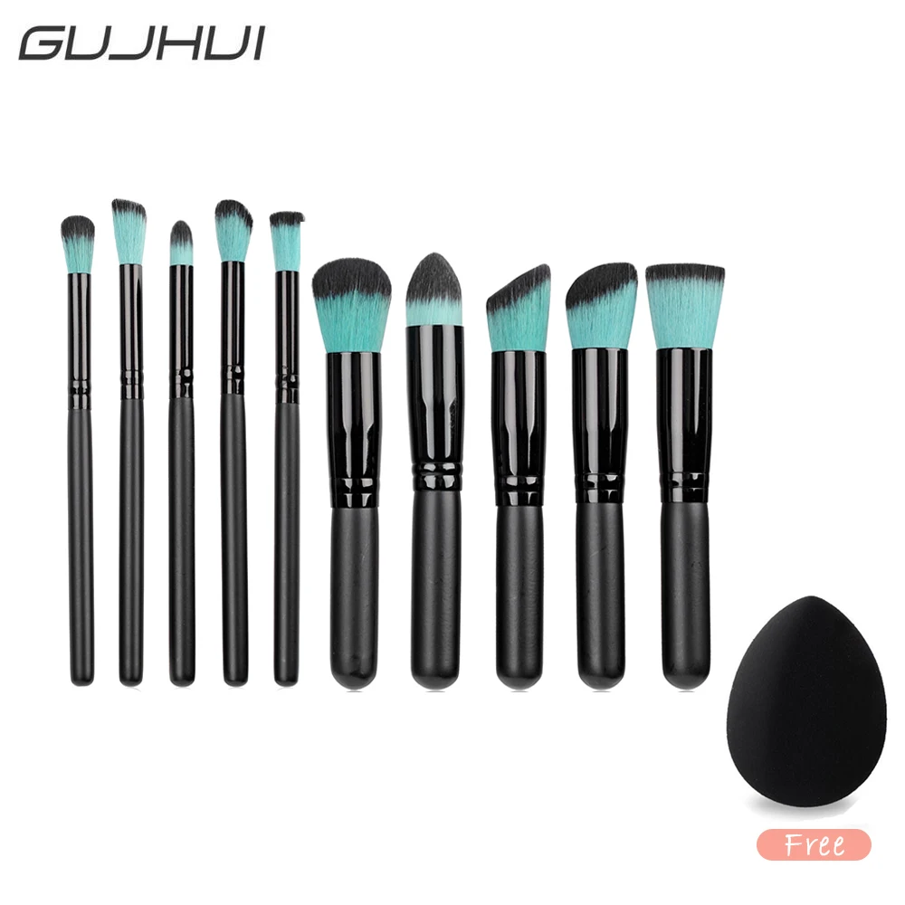 Top Quality 10Pcs Pro Makeup Brushes Foundation Powder Eyeshadow Eyebrow Blush Brush Kabuki Makeup Brushes With Free Black Puff
Top Quality 10Pcs Pro Makeup Brushes Foundation Powder Eyeshadow Eyebrow Blush Brush Kabuki Makeup Brushes With Free Black Puff
