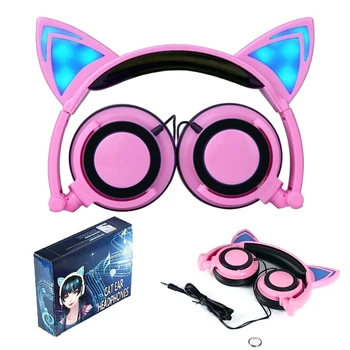 20 PCS Wholesale Cat Ear LED Headphones with LED Flashing Glowing Light Headset Gaming Earphone for PC Computer and Mobile Phone
20 PCS Wholesale Cat Ear LED Headphones with LED Flashing Glowing Light Headset Gaming Earphone for PC Computer and Mobile Phone