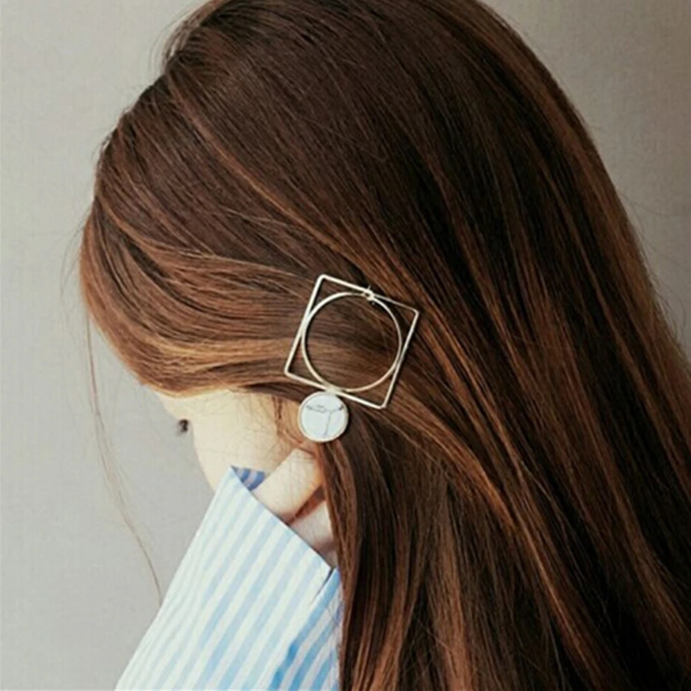 Alloy Geometric Hairclips Natural Crack Stone Hairpins Rectangular Round Square Side Hair Clip Barrette Hairgrip Hair Accessorie
Alloy Geometric Hairclips Natural Crack Stone Hairpins Rectangular Round Square Side Hair Clip Barrette Hairgrip Hair Accessorie