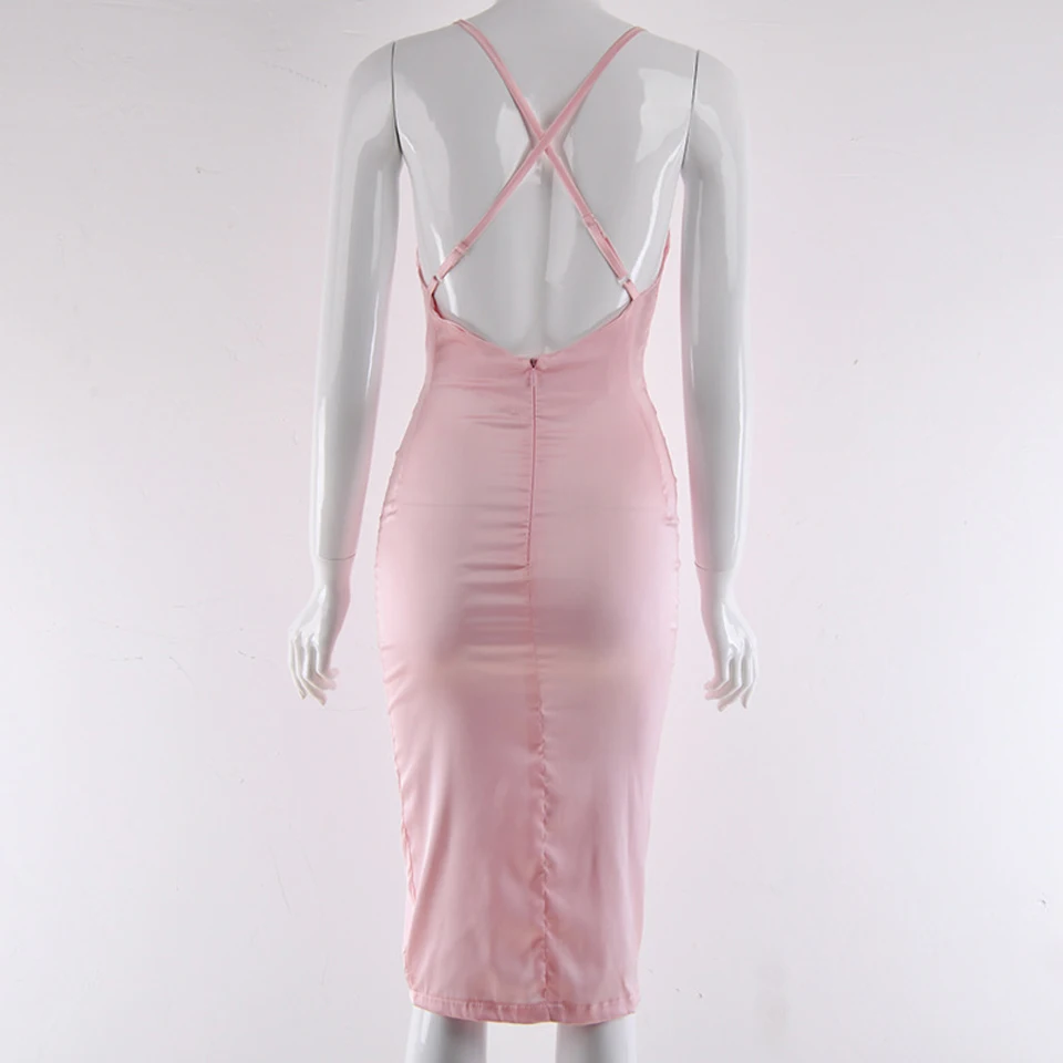 Satin Midi Dress (42)