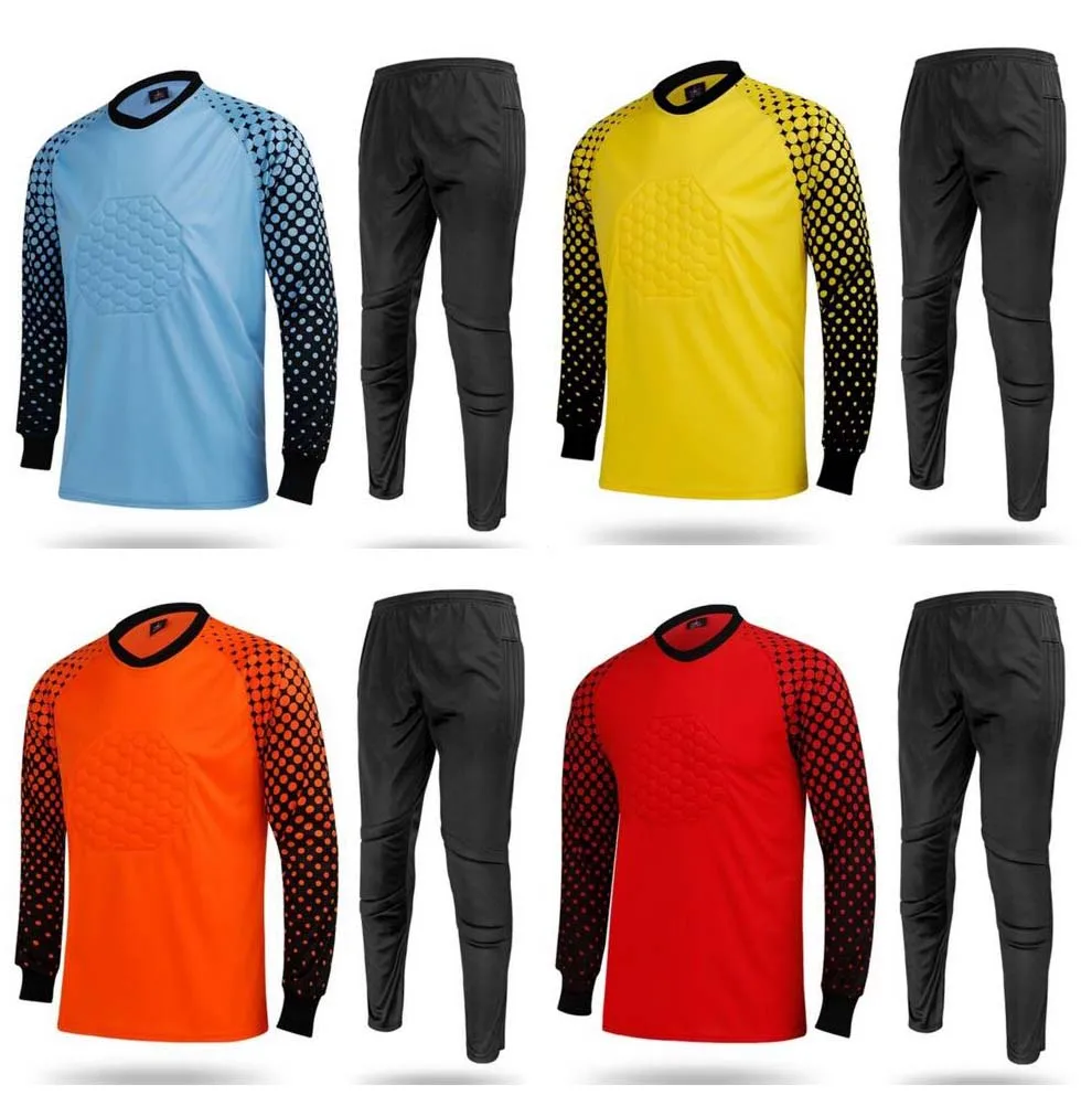 2019 Men Soccer Full Goalkeeper Set Football Training Jersey Kits Goalie Goalkeeper Suit Goalkeeper Uniform Sponge Protection
2019 Men Soccer Full Goalkeeper Set Football Training Jersey Kits Goalie Goalkeeper Suit Goalkeeper Uniform Sponge Protection