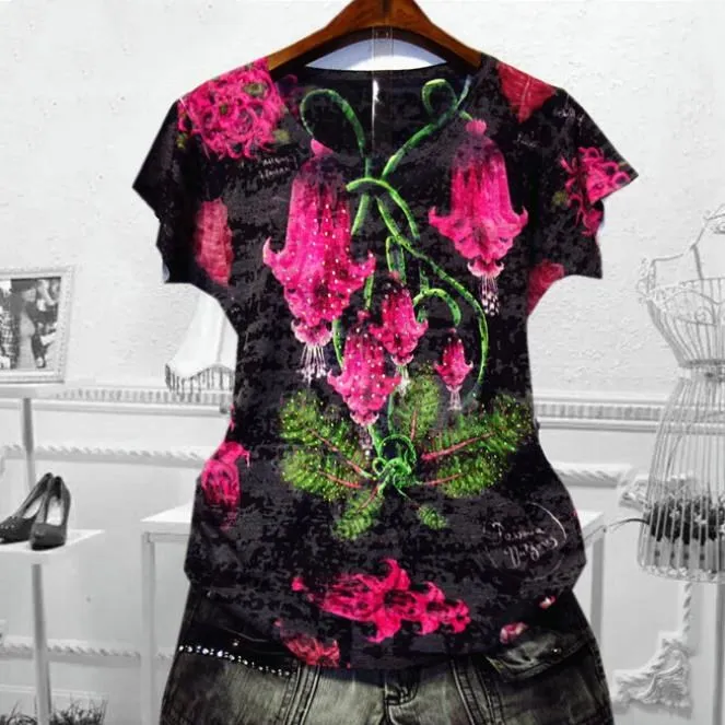 Vintage double print silk cotton t shirt women short sleeve o-neck slim tops plus size 2019 summer top tees
Vintage double print silk cotton t shirt women short sleeve o-neck slim tops plus size 2019 summer top tees