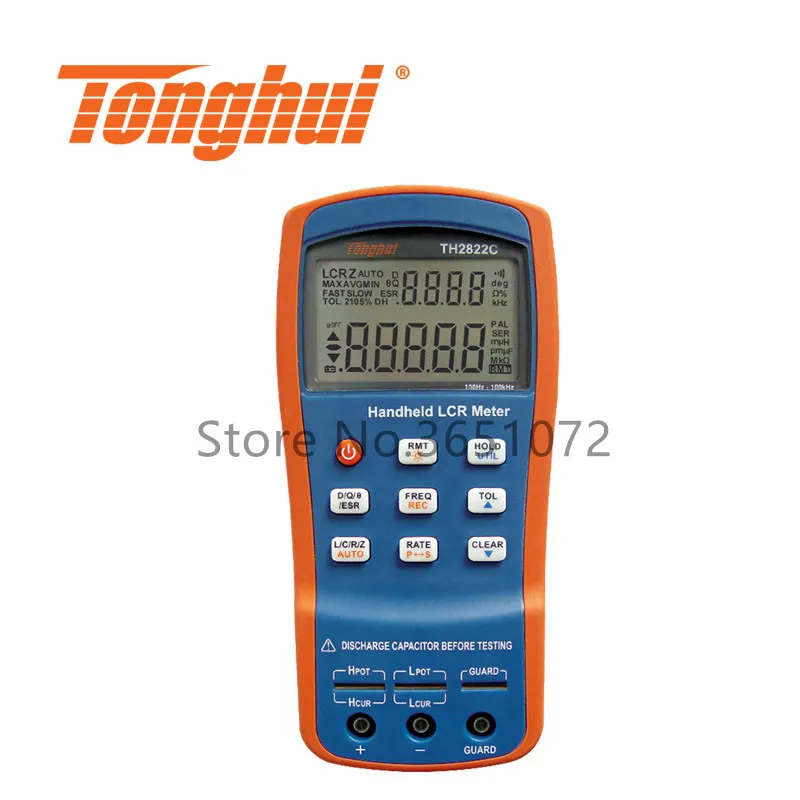 TH2822C RLC Meter Handheld LCR Meter with Test Frequency 100Hz, 120Hz,1kHz,10kHz, 100kHz
TH2822C RLC Meter Handheld LCR Meter with Test Frequency 100Hz, 120Hz,1kHz,10kHz, 100kHz