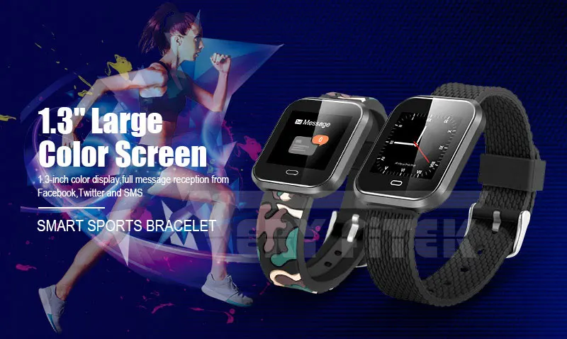 VERYFiTEK Leopard Sport Smart Watch Blood Pressure Heart Rate Monitor Fitness Tracker Men Women Smartwatch for IOS Android (1)