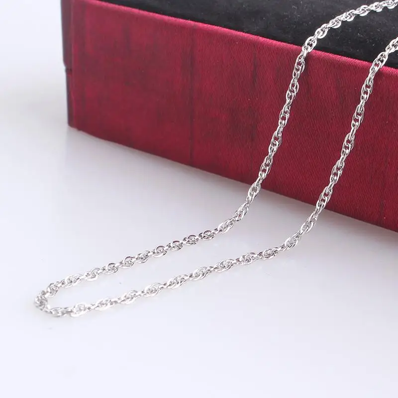 

free shipping 1mm width circle O word chains length 50cm 316L Stainless steel Necklace for men women jewelry wholesale