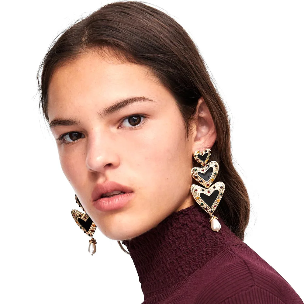 Vintage 2019 Heart Crystal Multilayer Women's Fashion 7 Color Statement Earrings for Wedding Party Christmas Gift Wholesale E75
Vintage 2019 Heart Crystal Multilayer Women's Fashion 7 Color Statement Earrings for Wedding Party Christmas Gift Wholesale E75