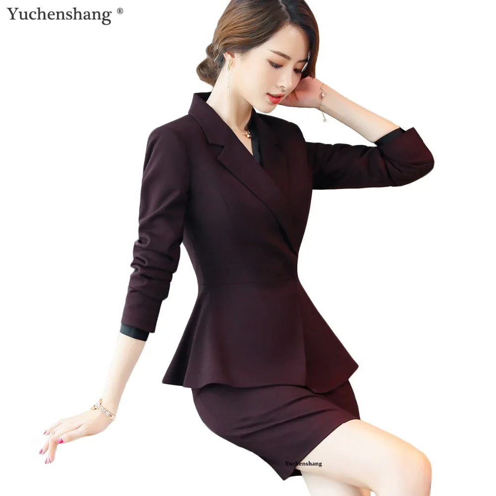 New 2 Piece Set Business Suit women skirt suit high quality slim work wear formal full sleeve ruffles wine blazer and skirt set
New 2 Piece Set Business Suit women skirt suit high quality slim work wear formal full sleeve ruffles wine blazer and skirt set