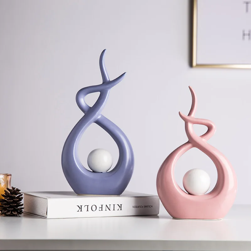 modern ceramic lucky Feng Shui abstract art ornament for home decor crafts room decoration office bookshelf porcelain figurines
modern ceramic lucky Feng Shui abstract art ornament for home decor crafts room decoration office bookshelf porcelain figurines