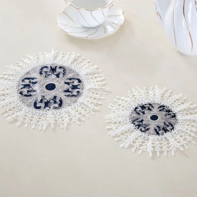 Round 22cm European Embroidered Lace Fabric Coaster Table Dish Coffee Cup Insulation Pad Teapot Mat Home Leisure Retro Decor
Round 22cm European Embroidered Lace Fabric Coaster Table Dish Coffee Cup Insulation Pad Teapot Mat Home Leisure Retro Decor