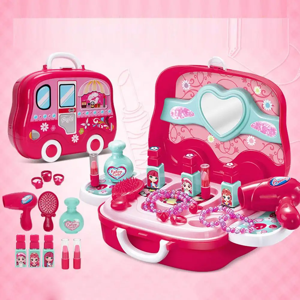 Child Pretend Play Toy Baby Girl Makeup Set Simulation Hairdressing Travel Box
Child Pretend Play Toy Baby Girl Makeup Set Simulation Hairdressing Travel Box