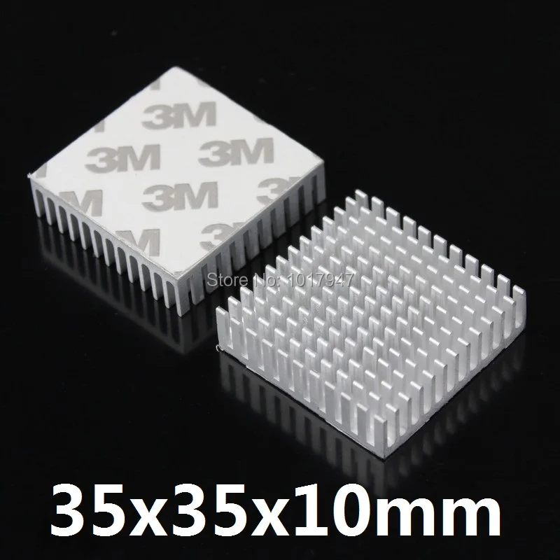 2 Pieces lot 35x35x10mm Aluminum IC Cooling Cooler Heat Sink Heatsinks 
2 Pieces lot 35x35x10mm Aluminum IC Cooling Cooler Heat Sink Heatsinks