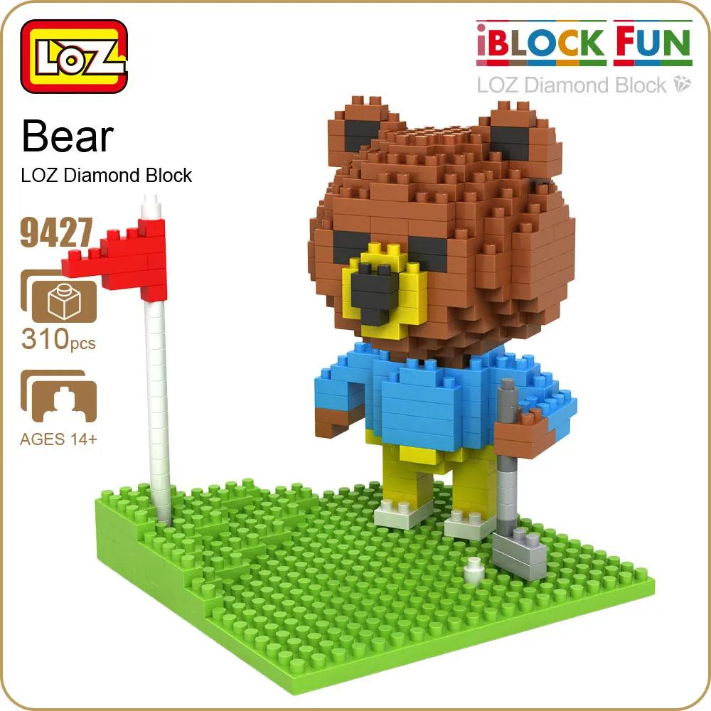 LOZ Diamond Bricks Plastic Building Blocks Kids Bear Play Golf Model Micro Blocks Action Figure Toys For Children Animal 9427
LOZ Diamond Bricks Plastic Building Blocks Kids Bear Play Golf Model Micro Blocks Action Figure Toys For Children Animal 9427
