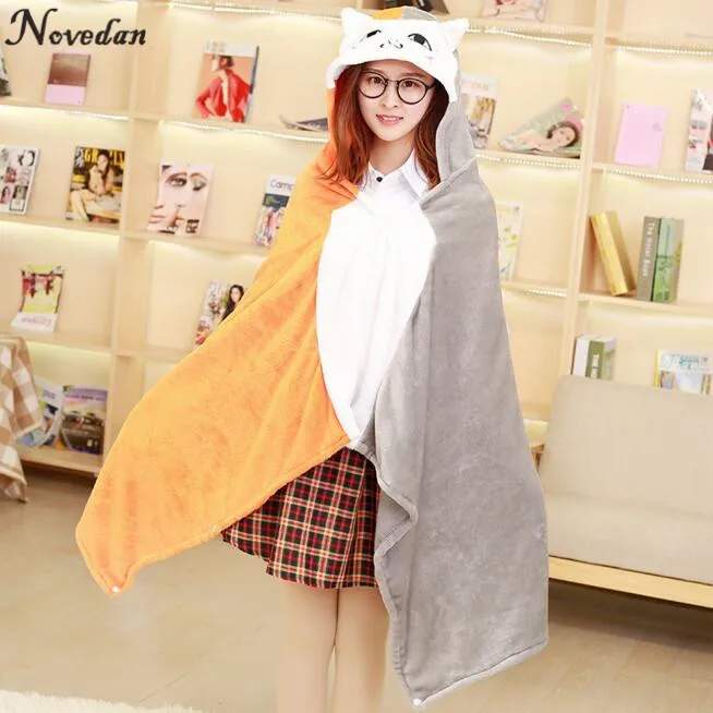 Novedan Himouto Umaru-chan Cloak Anime Umaru Chan Doma Cosplay Costume Flannel Cloaks Blanket Soft Cape Hoodie 18 Novedan Himouto Umaru-chan Cloak Anime Umaru Chan Doma Cosplay Costume Flannel Cloaks Blanket Soft Cape Hoodie -Zentai shop online