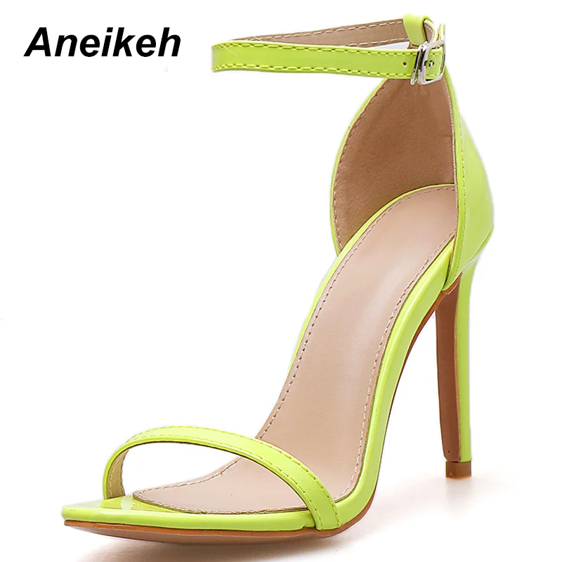 Aneikeh Summer Fashion Fish Mouth Sandals Simple Word Buckle With Open Toe High Heel Shallow Stiletto Sandals Fluorescent Yellow
Aneikeh Summer Fashion Fish Mouth Sandals Simple Word Buckle With Open Toe High Heel Shallow Stiletto Sandals Fluorescent Yellow
