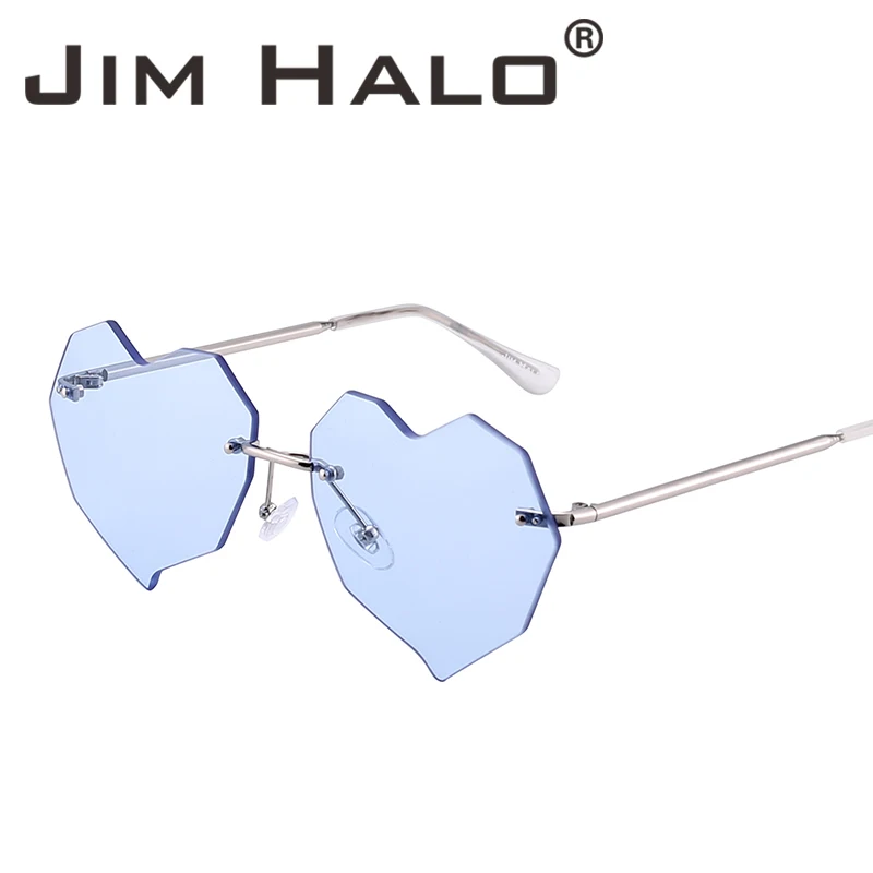Jim Halo Heart Rimless Sunglasses Women Irregular Clear Flat Mirrored Lens Designer Eyeglasses Rivets Frameless Sun Glasses
Jim Halo Heart Rimless Sunglasses Women Irregular Clear Flat Mirrored Lens Designer Eyeglasses Rivets Frameless Sun Glasses