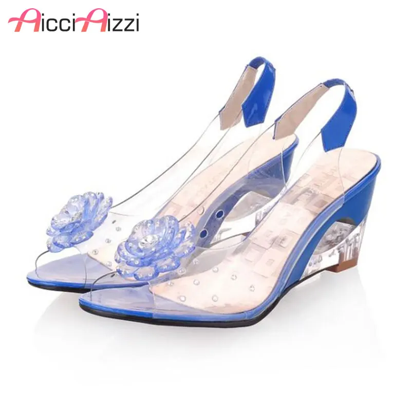 ZALAVOR Sandals Women Shoes Open Toe PVC Wedge Summer Sandals Flowers Sweet Jelly Party Woman Shoes Footwear Size 33-43
ZALAVOR Sandals Women Shoes Open Toe PVC Wedge Summer Sandals Flowers Sweet Jelly Party Woman Shoes Footwear Size 33-43