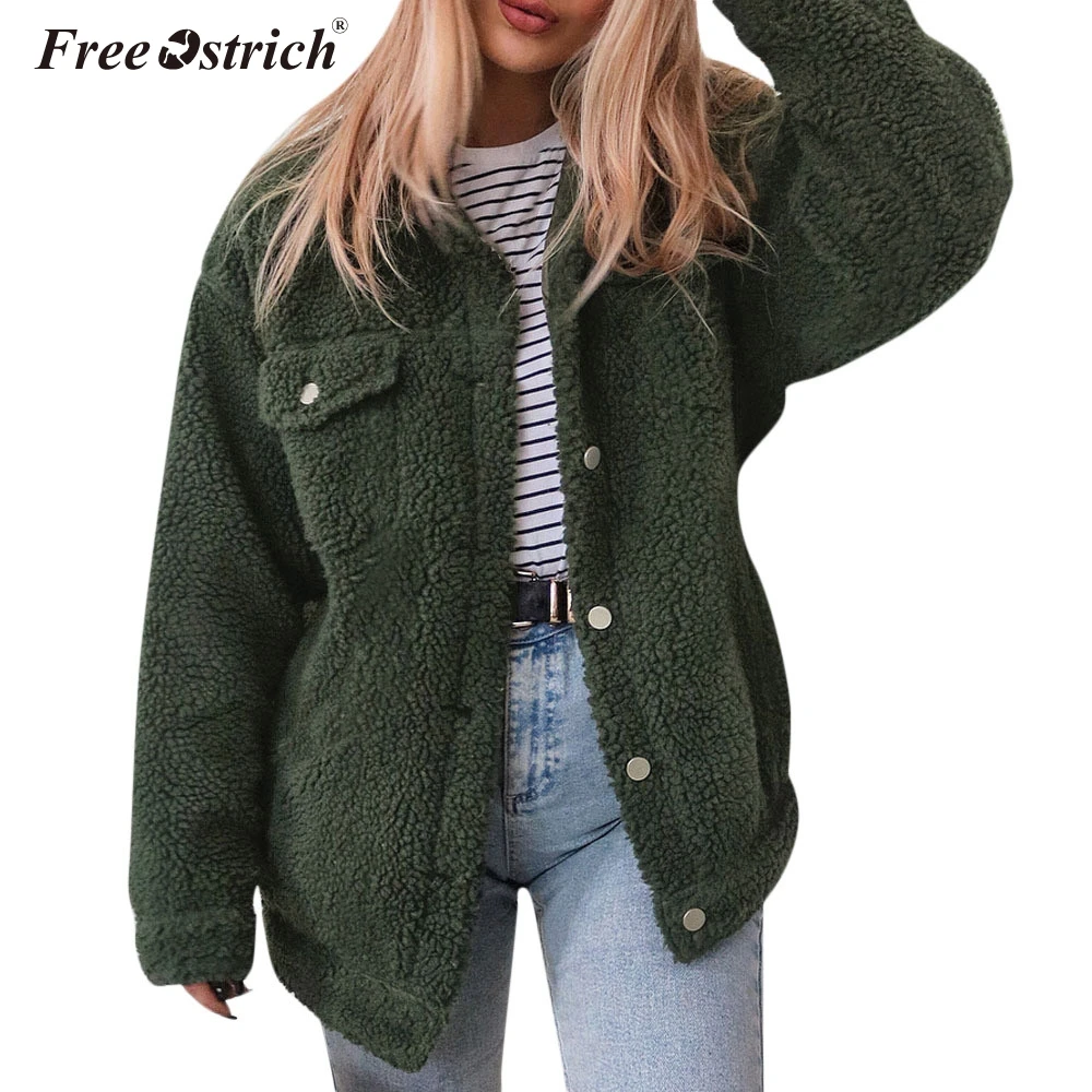 Free Ostrich Fleece Jacket Women Outwear Solid Turn-Down Collar Button Pockets Winter Coat Women Chaquetas Invierno Mujer N30
Free Ostrich Fleece Jacket Women Outwear Solid Turn-Down Collar Button Pockets Winter Coat Women Chaquetas Invierno Mujer N30