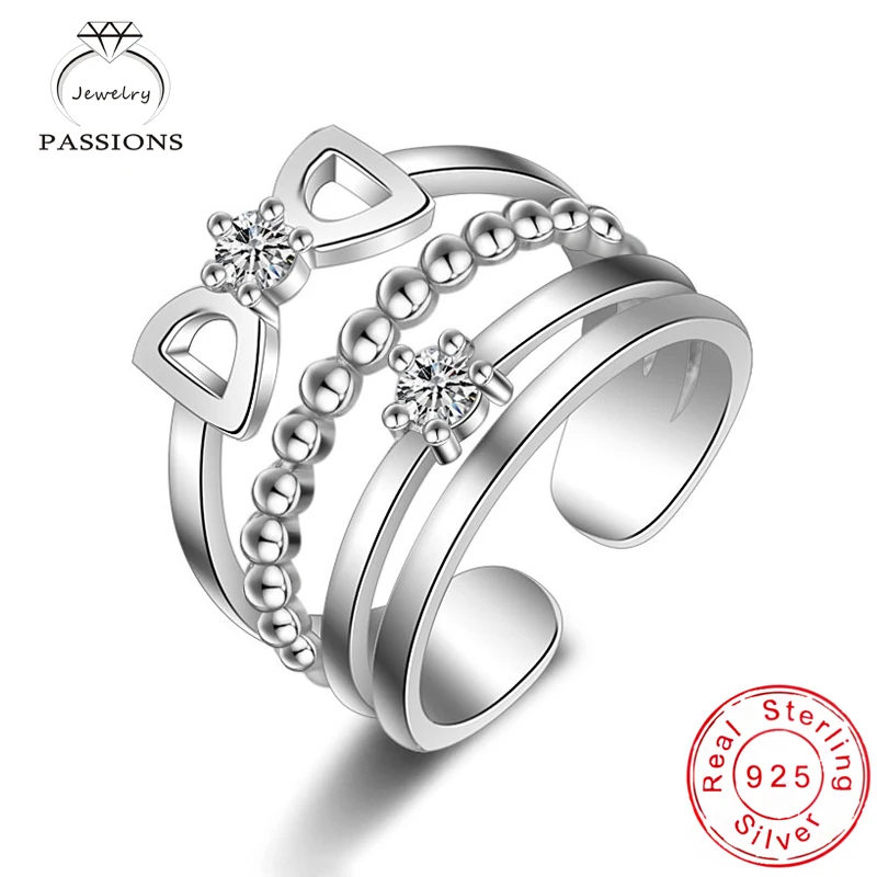 Newest Originality 4 Layer 925 Sterling Silver Plate Ring Open Adjustable Cubic Zirconia Ring For Women Jewelry Christmas Gift
Newest Originality 4 Layer 925 Sterling Silver Plate Ring Open Adjustable Cubic Zirconia Ring For Women Jewelry Christmas Gift