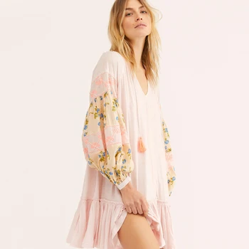 Jastie Boho Embroidery Mix Print Long Sleeve Women Dress V-neck with Tassel Mini Dresses Ruffle Hem Casual Beach Dress Vestidos
Jastie Boho Embroidery Mix Print Long Sleeve Women Dress V-neck with Tassel Mini Dresses Ruffle Hem Casual Beach Dress Vestidos