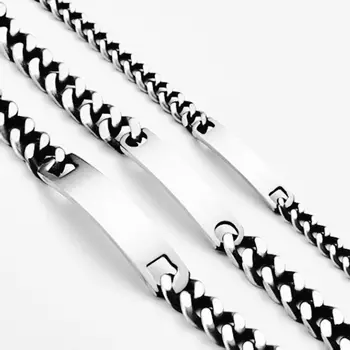 21.5cm Length Personal ID Chain Bracelet 316L Stainless Steel Men's Bracelet DIY Logo Blank Bar Jewelry
21.5cm Length Personal ID Chain Bracelet 316L Stainless Steel Men's Bracelet DIY Logo Blank Bar Jewelry