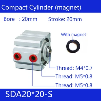 SDA20*20-S Free shipping 20mm Bore 20mm Stroke Compact Air Cylinders SDA20X20-S Dual Action Air Pneumatic Cylinder, Magnet
SDA20*20-S Free shipping 20mm Bore 20mm Stroke Compact Air Cylinders SDA20X20-S Dual Action Air Pneumatic Cylinder, Magnet