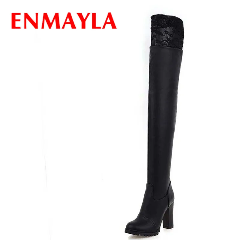 Airfour Sexy Black White Boots Woman High Heels Lace Round Toe Winter with Fur Over-the-knee Boots Platform Shoes Square Heels
Airfour Sexy Black White Boots Woman High Heels Lace Round Toe Winter with Fur Over-the-knee Boots Platform Shoes Square Heels