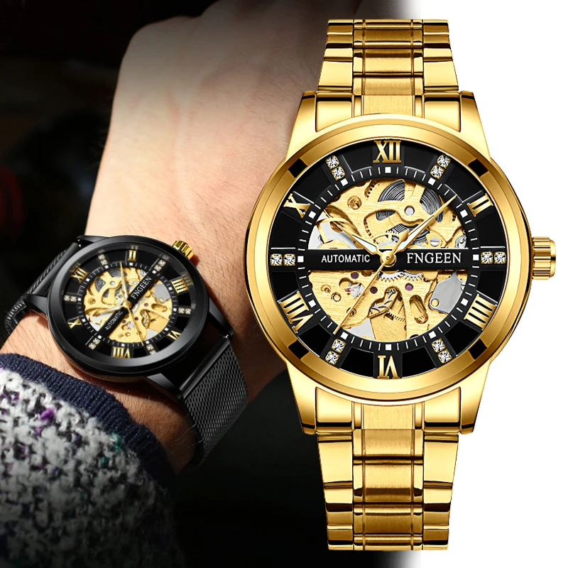 Male Automatic Mechanical Watch For Men Top Brand Luxury Men's Watches Steel Gold Diamond Man Clock Waterproof Mens Golden Watch
Male Automatic Mechanical Watch For Men Top Brand Luxury Men's Watches Steel Gold Diamond Man Clock Waterproof Mens Golden Watch