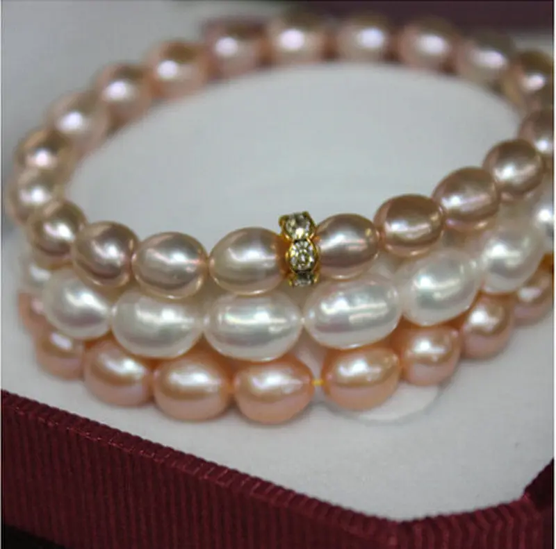 1075 Rice Natural white Pink Purpe Freshwater pearl bracelet
1075 Rice Natural white Pink Purpe Freshwater pearl bracelet