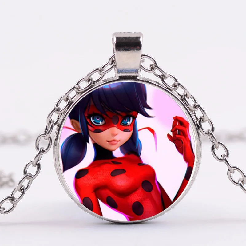 Miraculous Ladybug Necklace Glass Gems Round Charms Pendant Gold Silver Chain Necklace For Girls Jewelry Ladybug Party Supplies
Miraculous Ladybug Necklace Glass Gems Round Charms Pendant Gold Silver Chain Necklace For Girls Jewelry Ladybug Party Supplies