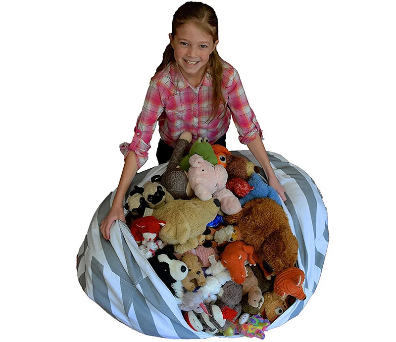 Travel Bag Creative Storage Stuffed New Fashion Animal Storage Bean Bag Modern Chair Portable Kid Clothes Toy Storage Bag FB0085 (2)