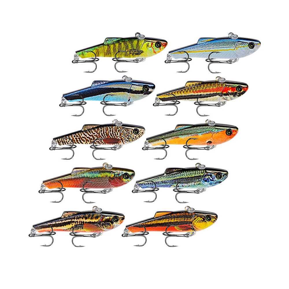 10PC Pencil Fishing Lures VIB Bait 70mm/7g Fishing Tackle 8# Hooks 3D Eyes Bass 0.25oz/2.76" Baits 10 Colors Style Top
10PC Pencil Fishing Lures VIB Bait 70mm/7g Fishing Tackle 8# Hooks 3D Eyes Bass 0.25oz/2.76" Baits 10 Colors Style Top