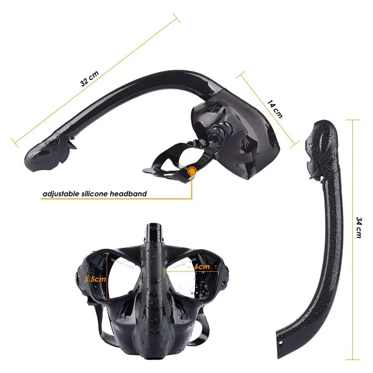 Snorkeling Mask Snorkel Tube Set Anti-fog Swimming Diving Goggles with Easy Breath Dry Snorkel Tube Snorkeling Goggles Snorkeling Mask Snorkel Tube Set Anti-fog Swimming Diving Goggles with Easy Breath Dry Snorkel Tube Snorkeling Goggles