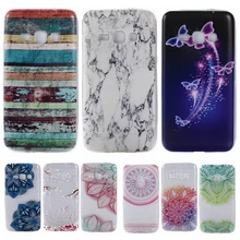 Colorful TPU Case sFor Coque Samsung galaxy J1 2016 J120F J1200 Floral Clear Soft Gel Transparent Case Cover For Galaxy J120