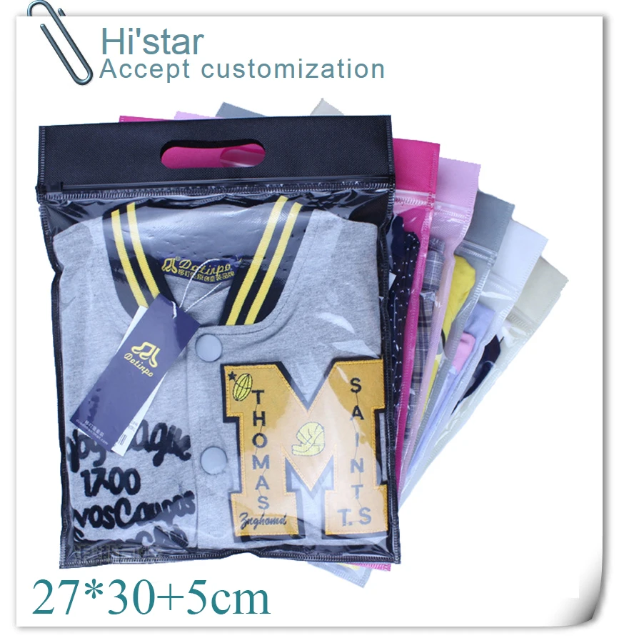 27*30+5cm 20 pieces Clothes Zip Lock Plastic Bag Clear resealable Bag Self Sealing Bag half clear half non-woven bag with handle
27*30+5cm 20 pieces Clothes Zip Lock Plastic Bag Clear resealable Bag Self Sealing Bag half clear half non-woven bag with handle