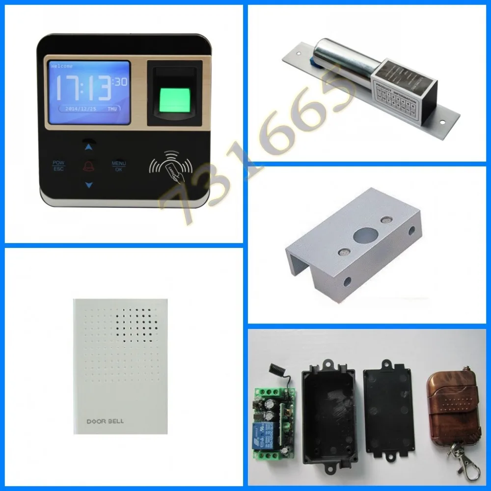 M-F211 fingerprint Access Control + Electric mortise lock Door clip bell+Remote controller | Безопасность и защита