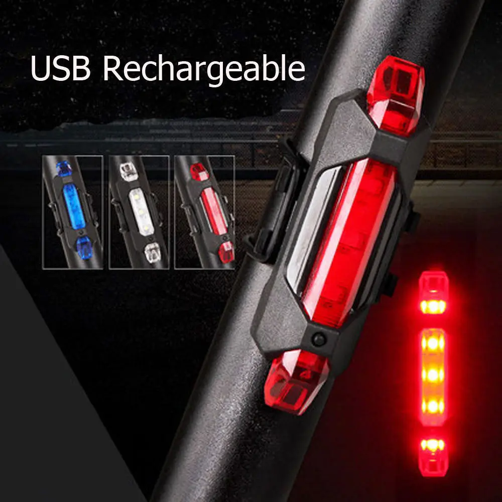 3 Color Portable USB Rechargeable Bike Bicycle Tail Rear Safety Warning Light Taillight Cycling Rear Lamp Super Bright
3 Color Portable USB Rechargeable Bike Bicycle Tail Rear Safety Warning Light Taillight Cycling Rear Lamp Super Bright