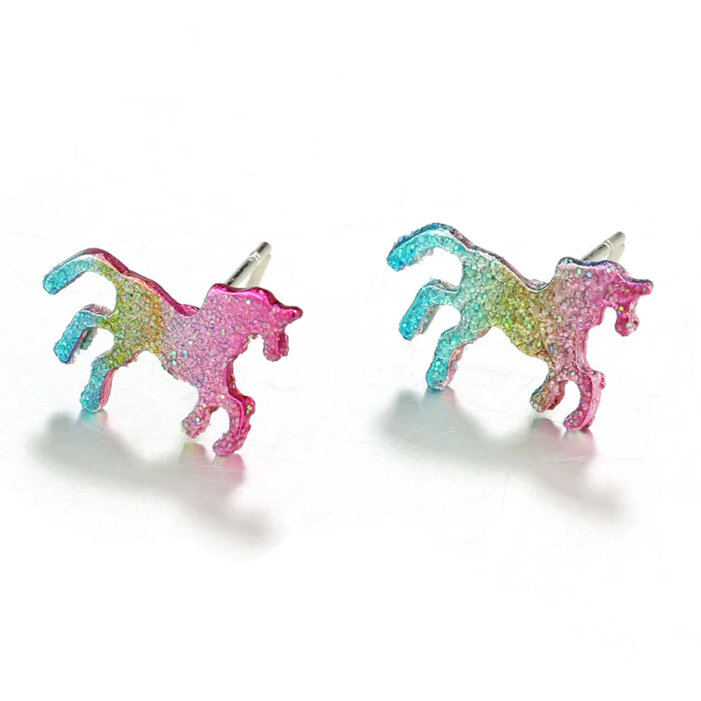 Fashion Multicolor Shiny Cartoons Unicorn Earring Glitter For Women Girls Stud Earring Party Animal Jewelry DIY Decoration Gift
Fashion Multicolor Shiny Cartoons Unicorn Earring Glitter For Women Girls Stud Earring Party Animal Jewelry DIY Decoration Gift