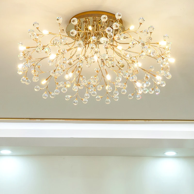 Nordic Decoration LED Ceiling Lamp Living Room Crystal Round Bedroom Restaurant Crystal Ceiling Light Modern Flush Mounted
Nordic Decoration LED Ceiling Lamp Living Room Crystal Round Bedroom Restaurant Crystal Ceiling Light Modern Flush Mounted