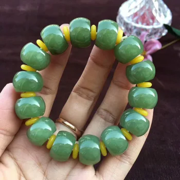 Genuine Natural Jasper Green Jade Green Color Jade Crystal Gemstone 16x10mm Grade A Round Beads Stretch Bracelet Amber Gemstone
Genuine Natural Jasper Green Jade Green Color Jade Crystal Gemstone 16x10mm Grade A Round Beads Stretch Bracelet Amber Gemstone