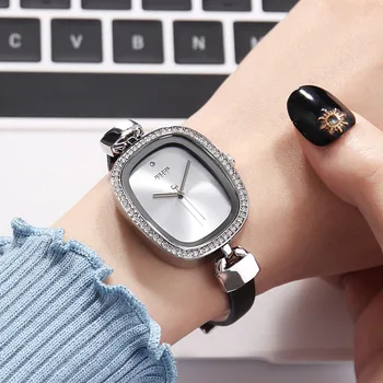Top Lady Luxury Women's Watch Japan Quartz Hours Fine Fashion Dress Bracelet Leather Rhinestone Girl Elegant Birthday Gift Clock
Top Lady Luxury Women's Watch Japan Quartz Hours Fine Fashion Dress Bracelet Leather Rhinestone Girl Elegant Birthday Gift Clock