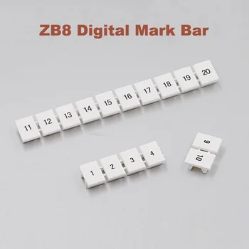 50pcs ZB8 Digital Marker Strip Din Rail Terminal Block UK6N URTK/S bornier mark bar morsettiera terminals marking label ZB-8
50pcs ZB8 Digital Marker Strip Din Rail Terminal Block UK6N URTK/S bornier mark bar morsettiera terminals marking label ZB-8