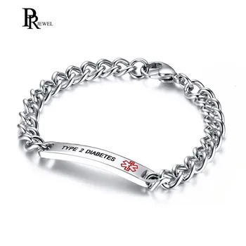 8.0" TYPE 2 DIABETES Stainless Steel Medical Alert Bracelet for Women / Men ID Jewelry Drop shipping
8.0" TYPE 2 DIABETES Stainless Steel Medical Alert Bracelet for Women / Men ID Jewelry Drop shipping
