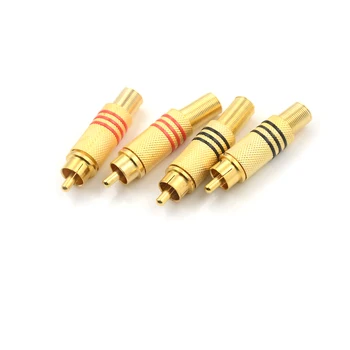 4pcs/lot Metal Spring RCA Connector Male Jack Plug AV Plugs For PC Audio Vedio Welding DIY Parts Gold Red Black
4pcs/lot Metal Spring RCA Connector Male Jack Plug AV Plugs For PC Audio Vedio Welding DIY Parts Gold Red Black