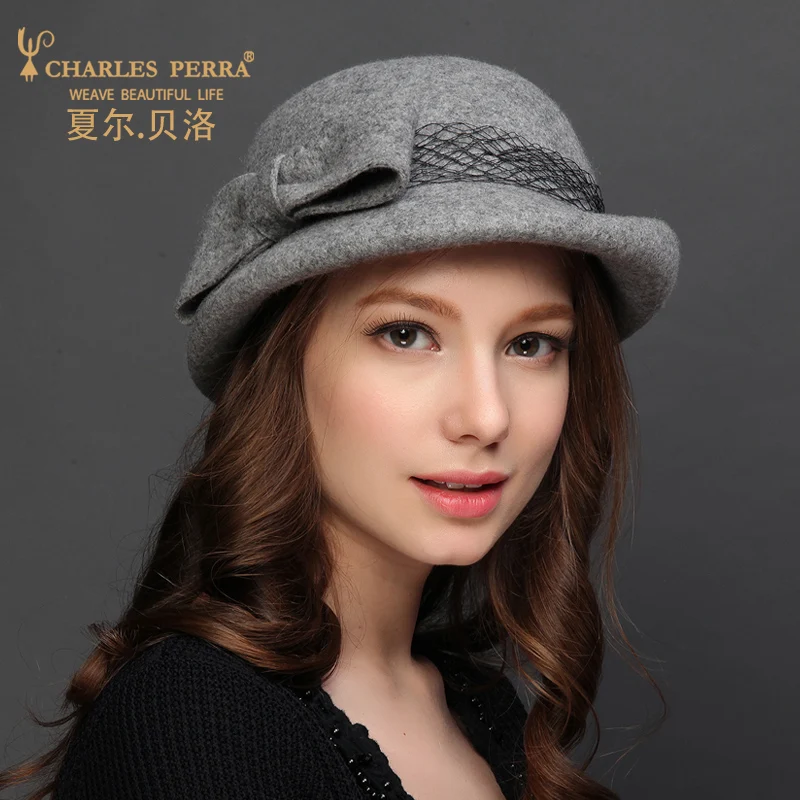 Charles Perra Brand Women Hats Fashion Hat Casual Elegant Lady Beret Wool Caps Keep Warm England Style Fedoras 5079
Charles Perra Brand Women Hats Fashion Hat Casual Elegant Lady Beret Wool Caps Keep Warm England Style Fedoras 5079