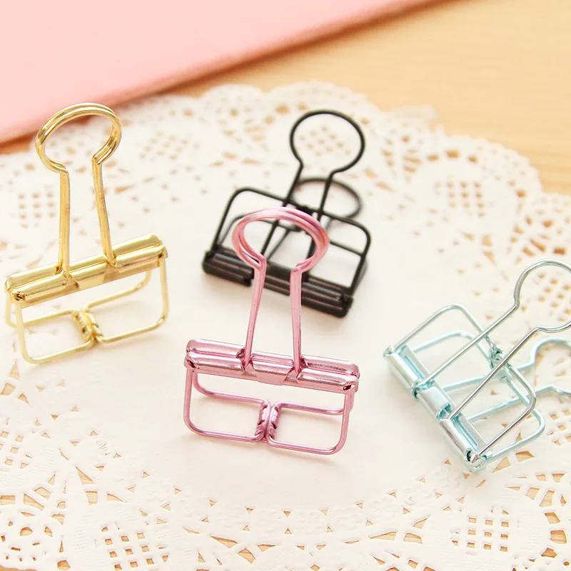 Colorful Metal Hollowed-out Binder Clip Paper Clips Clamp Foldback Clip for Notebook Diary Office Supplies Cute DIY Stationery
Colorful Metal Hollowed-out Binder Clip Paper Clips Clamp Foldback Clip for Notebook Diary Office Supplies Cute DIY Stationery